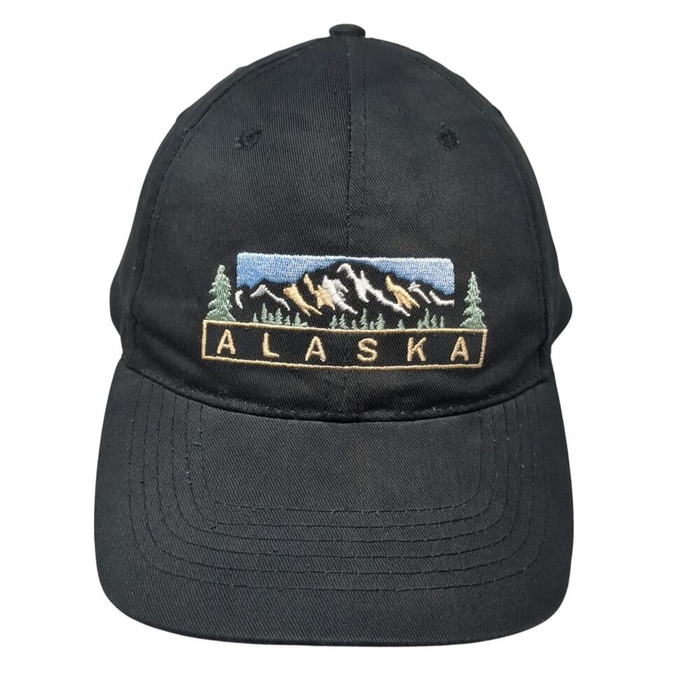 Alaska Snapback Cap Black One Size Adjustable Embroidered 6 Panel Shirt Company